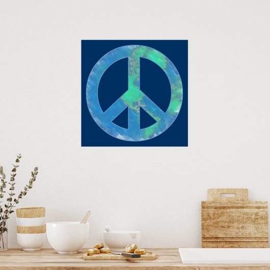 Earth Peace Sign Poster (Küche)
