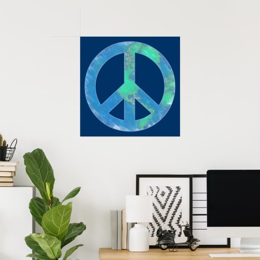 Earth Peace Sign Poster (Heimbüro)