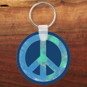 Earth Peace Sign Schlüsselanhänger (Vorderseite)