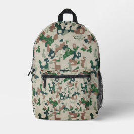 Earth Pixel Woodland  Bedruckter Rucksack