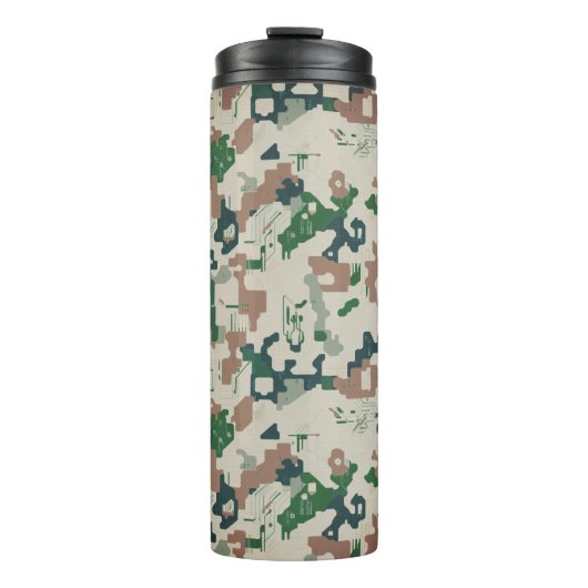 Earth Pixel Woodland  Thermosbecher (Vorderseite)