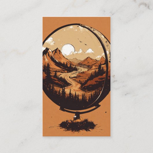 Earth & Quill Wing Graphic T-Shirt – Nature & Imag Visitenkarte (Vorderseite)