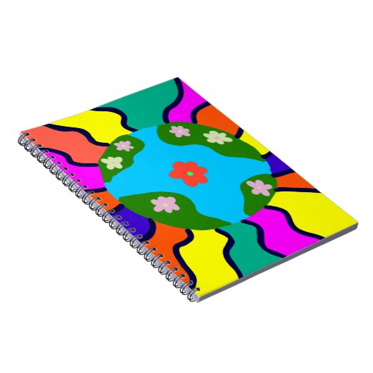 Earth Retro Vibes Art Notizblock (Rechte Seite)