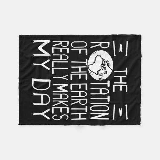 Earth Rotation Puff Science Spaß für Nerdy Thinker Fleecedecke (Vorderseite (Horizontal))