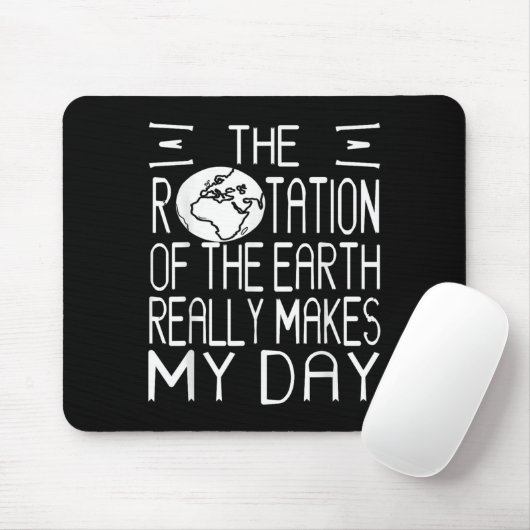 Earth Rotation Puff Science Spaß für Nerdy Thinker Mousepad (Mit Mouse)