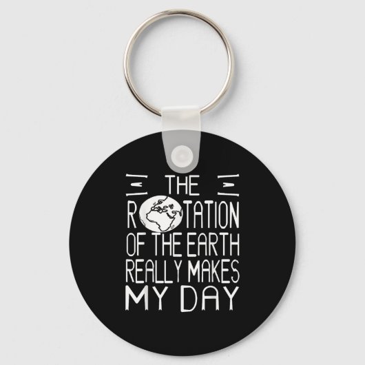 Earth Rotation Puff Science Spaß für Nerdy Thinker Schlüsselanhänger (Vorderseite)