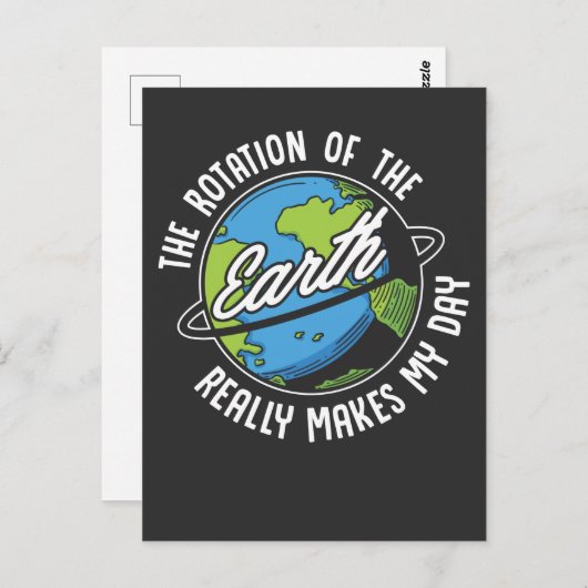 Earth Rotation Spaß Unglaublich witzig Physik Postkarte (Vorne/Hinten)