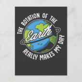 Earth Rotation Spaß Unglaublich witzig Physik Postkarte (Vorderseite)