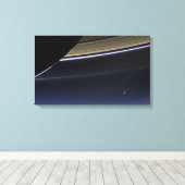Earth Saturn Poster Leinwanddruck (Insitu (Holzboden))
