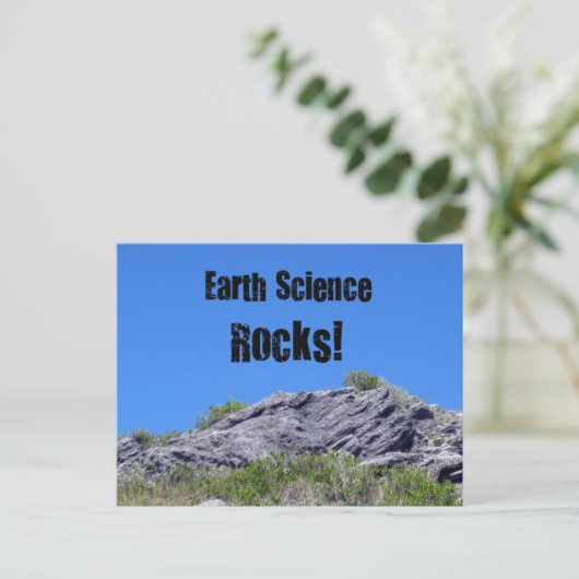 Earth Science Rocks! Postkarte (Stehend Vorderseite)