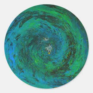 Earth Sea Spirits Runder Aufkleber