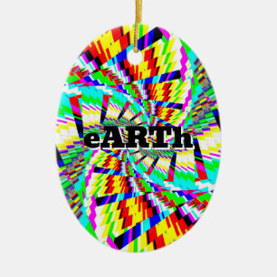 eARTh ( Sie können das Wort ändern ) Keramik Ornament