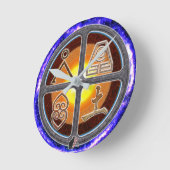 Earth Signs Runde Wanduhr (Winkel)