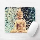 Earth Sitting Buddha Elegant Zen-Erleuchtung Mousepad (Mit Mouse)