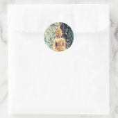 Earth Sitting Buddha Elegant Zen-Erleuchtung Runder Aufkleber (Tasche)