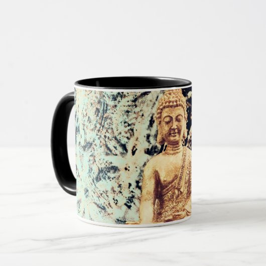 Earth Sitting Buddha Elegant Zen-Erleuchtung Tasse (Vorderseite Links)