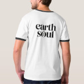 Earth Soul Minimalist Aesthetic Typography Graphic T-Shirt (Schwarz voll)