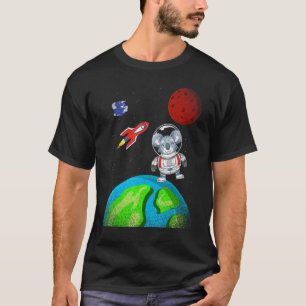 Earth Space Australia Animal Rocket Astronaut Koal T-Shirt