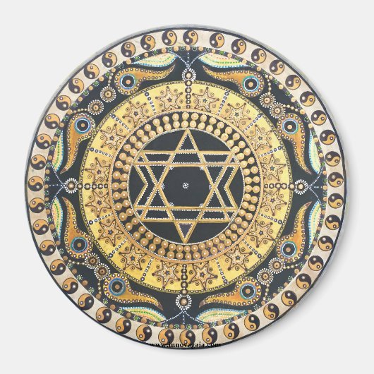 Earth Star Chakra Mandala Magnet (Vorne)