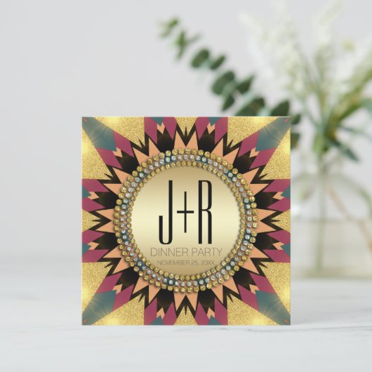 Earth Stbe Glitzer Sunshine Party Einladung (Stehend Vorderseite)