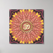 Earth Sunshine Om New Age Wrapped Canvas Leinwanddruck (Vorderseite)