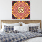 Earth Sunshine Om New Age Wrapped Canvas Leinwanddruck (Insitu (Schlafzimmer))
