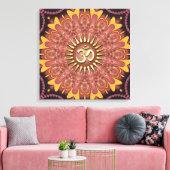 Earth Sunshine Om New Age Wrapped Canvas Leinwanddruck (Insitu (Wohnzimmer))
