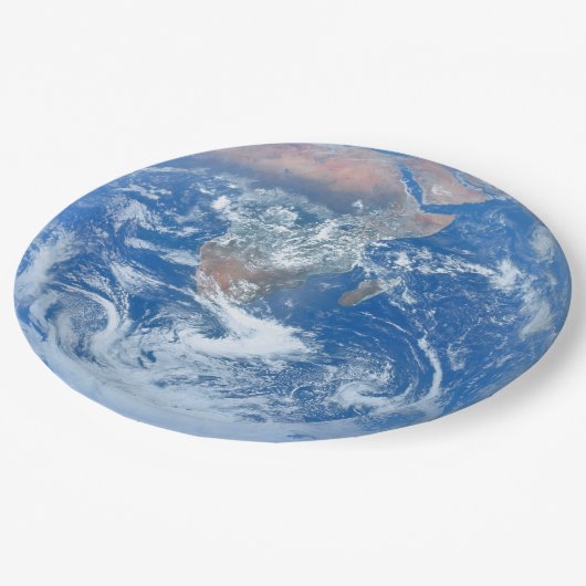 Earth Tableware from the Celestial Collection Pappteller (Schrägansicht)