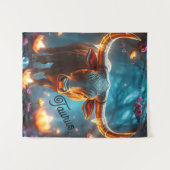 Earth Taurus Wall Tapestry Wandteppich (Vorderseite (Horizontal))