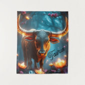 Earth Taurus Wall Tapestry Wandteppich (Vorderseite)
