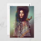 Earth Teach Me Gebet Indigene Frau Postkarte (Vorne/Hinten)