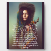 Earth Teach Me Gebet Indigene Frauentablette Fotoplatte (Vorderseite)