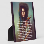 Earth Teach Me Gebet Indigene Frauentablette Fotoplatte (Seite)