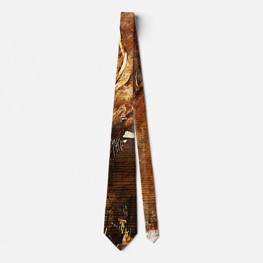 Earth Tone Abstrakt Men Krawatte (Vorderseite)