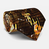 Earth Tone Abstrakt Men Krawatte (Gerollt)