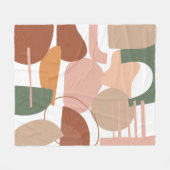 Earth Tone Abstrakt Pattern Fleecedecke (Vorderseite (Horizontal))