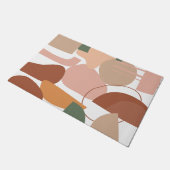Earth Tone Abstrakt Pattern Fußmatte (Schrägansicht)