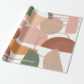 Earth Tone Abstrakt Pattern Geschenkpapier (Ungerollt)