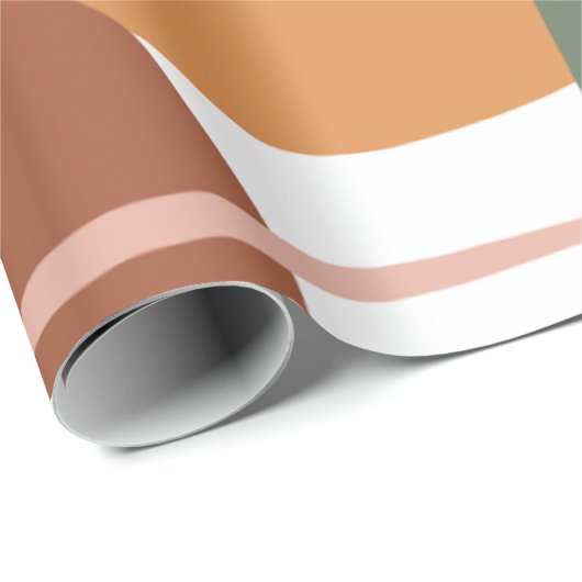 Earth Tone Abstrakt Pattern Geschenkpapier (Rolleneckpunkt)