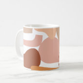 Earth Tone Abstrakt Pattern Kaffeetasse (Vorderseite Links)