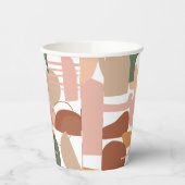 Earth Tone Abstrakt Pattern Pappbecher (Links)