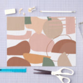 Earth Tone Abstrakt Pattern Seidenpapier (Handwerk)