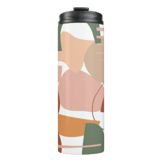 Earth Tone Abstrakt Pattern Thermosbecher