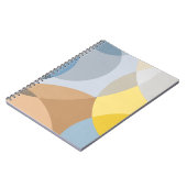 Earth Tone and Blue Geometric Circle Art Notizblock (Linke Seite)