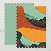 Earth Tone Beach Inken Einladung (Vorne/Hinten)