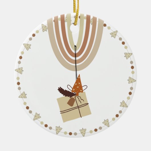 Earth Tone Boho Rainbow Arch Gift Tree Ornament (Vorne)