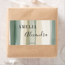 Earth tone Boho Retro Script Abstrakte Wavy Lines