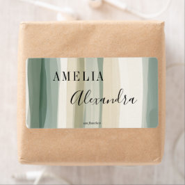 Earth tone Boho Retro Script Abstrakte Wavy Lines