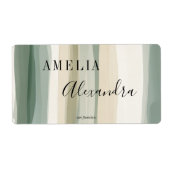 Earth tone Boho Retro Script Abstrakte Wavy Lines (Vorne)