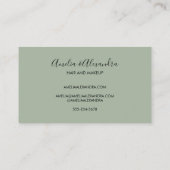 Earth tone Boho Retro Script Abstrakte Wavy Lines Visitenkarte (Rückseite)